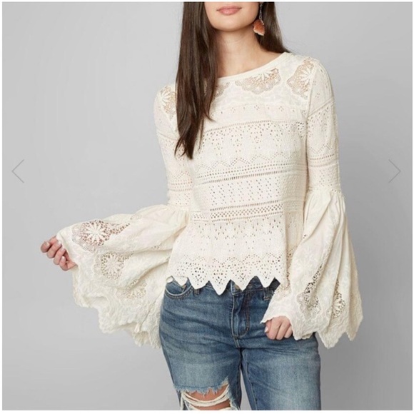 Free People Once Upon a Time Bell Sleeve Top - Picture 11 of 11